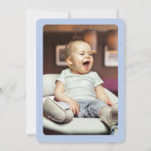 Grote Nummer 1 Strepen Baby Jongen 1e Verjaardagsf Kaart (Achterkant)