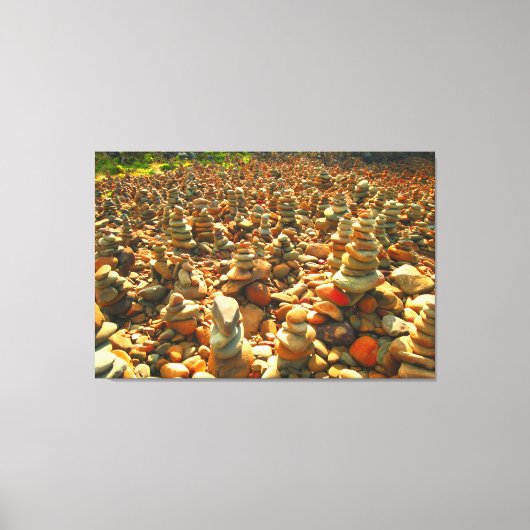 GROTE OCEAAN STENEN 32x48 Canvas Afdruk (Voorkant)