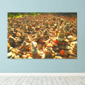 GROTE OCEAAN STENEN 40x60 Canvas Afdruk (Insitu (Houten vloer))