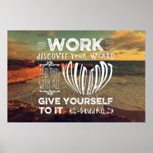 Grote oceaanweg Uw werk ontdekt het wereldhart Poster