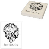 Grote oester Napkin Stamp Rubberstempel (Gestempeld)