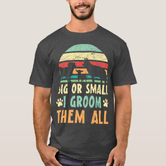 Grote of kleine ik groef ze allemaal dierlijk stij t-shirt