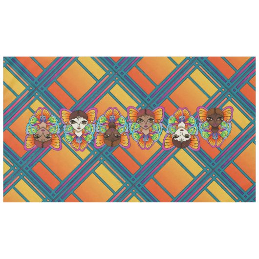 Grote ogen en vlindervleugels tafelkleed (Voorkant (Horizontaal))