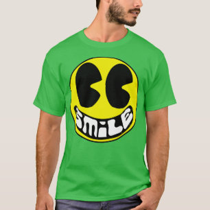 Grote ogen glimlachen gelukkig gezicht t-shirt
