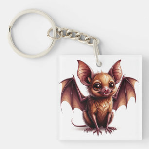 Grote Ogen Halloween Vleermuis Mascotte Karakter � Sleutelhanger