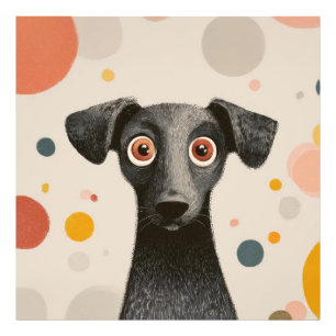 Grote Ogen Hond – Cute Whimsische Huisdier Portret Foto Afdruk