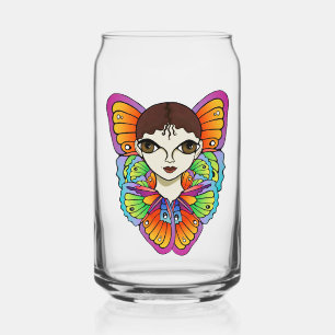 GROTE OGEN & VLINDER KAN GLAS