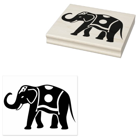 Grote olifant rubberen stempel (Gestempeld)