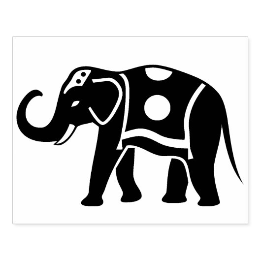 Grote olifant rubberen stempel (Afrduk)