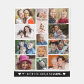 Grote oma hou van je 13 foto collage fleece deken (Voorkant)