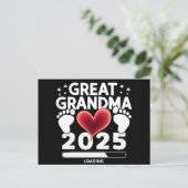 Grote oma laden 2025 zwangerschap aankondiging briefkaart (Staand voorkant)