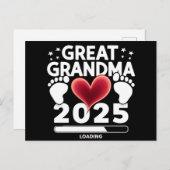 Grote oma laden 2025 zwangerschap aankondiging briefkaart (Voorkant / Achterkant)