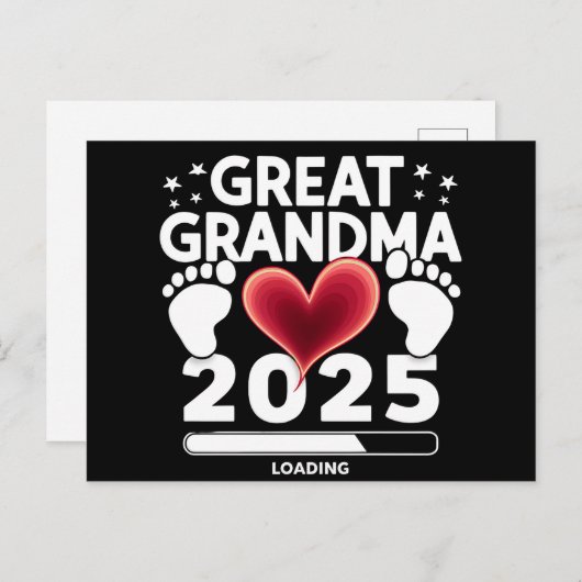 Grote oma laden 2025 zwangerschap aankondiging briefkaart (Voorkant / Achterkant)