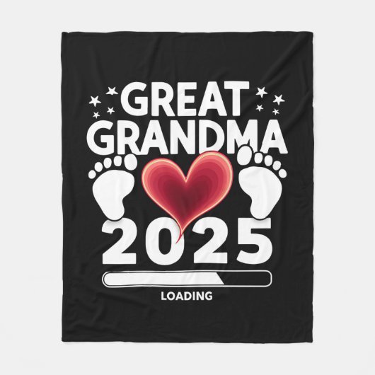 Grote oma laden 2025 zwangerschap aankondiging fleece deken (Voorkant)