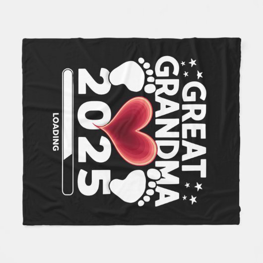 Grote oma laden 2025 zwangerschap aankondiging fleece deken (Voorkant (Horizontaal))