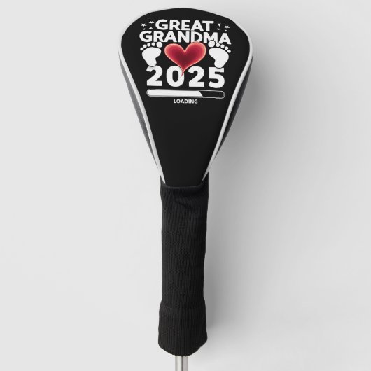 Grote oma laden 2025 zwangerschap aankondiging golfheadcover (Voorkant)