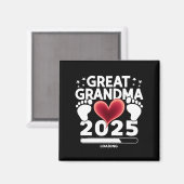 Grote oma laden 2025 zwangerschap aankondiging magneet (Voorkant / Achterkant)