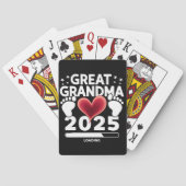 Grote oma laden 2025 zwangerschap aankondiging pokerkaarten (Achterkant)