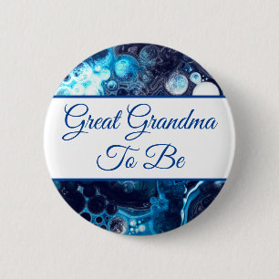 Grote oma om te worden   Baby shower van jongen Ronde Button 5,7 Cm
