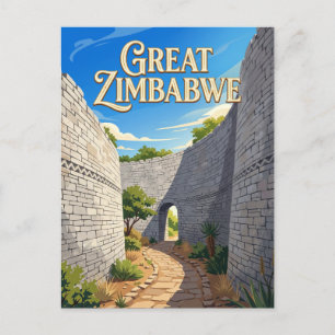 Grote Omheining Zimbabwe Briefkaart