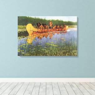 Grote Ontdekkingsreizigers door Remington, Vintage Canvas Afdruk