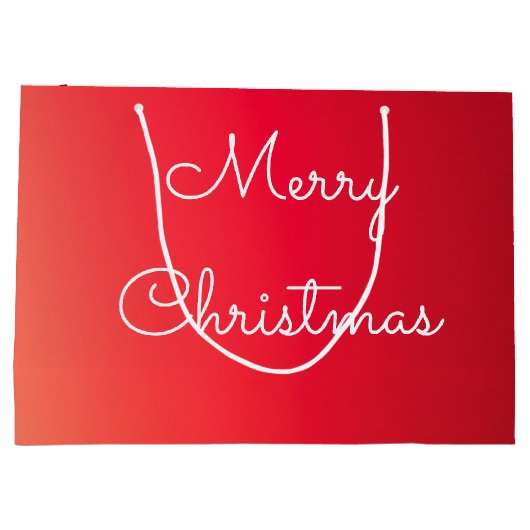 Grote Ontwerper Kerstcadeau Canvas tas Groot Cadeauzakje (Achterkant)