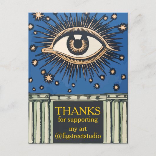 Grote Oog Bedankt, tekst bewerken Briefkaart (Voorkant)