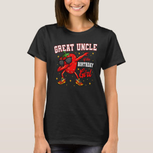 Grote oom van het meisje van de geboorte die de aa t-shirt