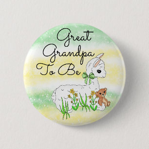Grote opa om Llama te zijn met Teddy Bear Ronde Button 5,7 Cm
