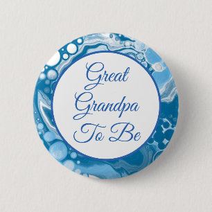 Grote opa om te worden Baby shower van jongen Ronde Button 5,7 Cm