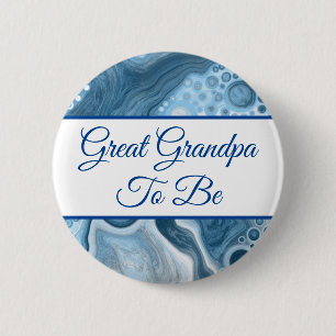 Grote opa om te worden   Baby shower van jongen Ronde Button 5,7 Cm