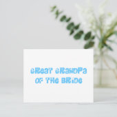 Grote opa van de Bride Briefkaart (Staand voorkant)