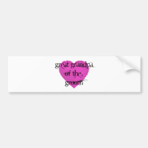 Grote opa van de Groom Bumpersticker