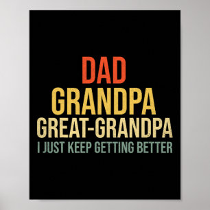 Grote opa voor vaders dag poster