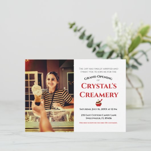 Grote opening aankondiging (Staand voorkant)