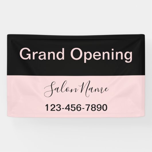 Grote opening Bleek Roze & Zwarte Beauty Salon Naa Spandoek (Horizontaal)