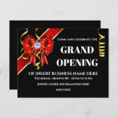 Grote opening rode gouden boog aankondigingskaart (Voorkant / Achterkant)