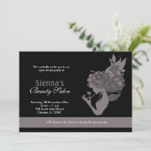 Grote opening schoonheidssalon (lavendelblush) kaart (Staand voorkant)