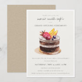 Grote opening van fruitdessert-Cake Store Bedankkaart (Voorkant / Achterkant)