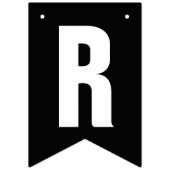 Grote opening zwart en wit Uw Logo hier Vlaggetjes (Derde vlag)