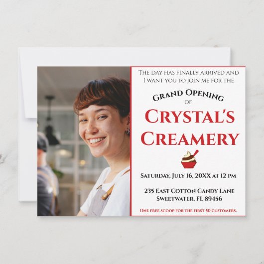 Grote openingsaankondiging aankondiging (Voorkant)