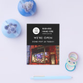 Grote openingsbakkerij Aangepaste foto Logo zwart Flyer (Enkel)