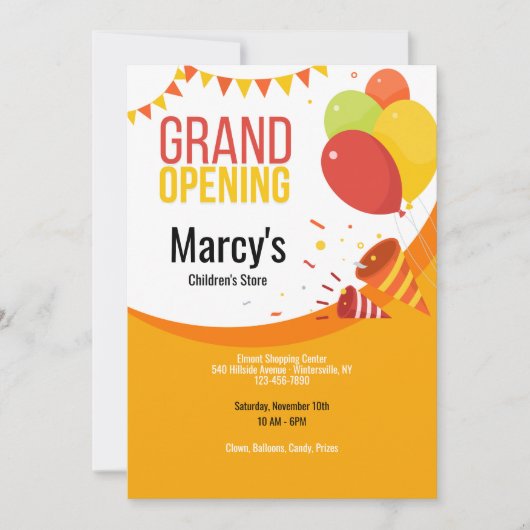 Grote openingsballonnen kaart (Voorkant)