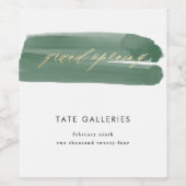 Grote openingsgroene lint wijn etiket (Enkel label)