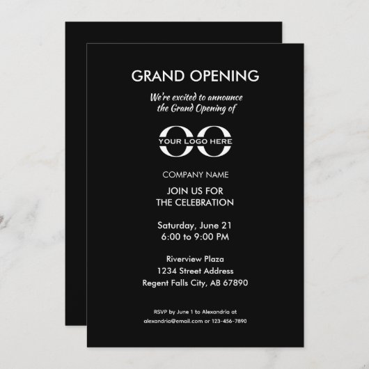 Grote Openingsviering Kaart (Voorkant / Achterkant)