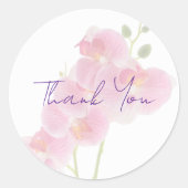 Grote Orchidee Bedankt Stickers (Voorkant)
