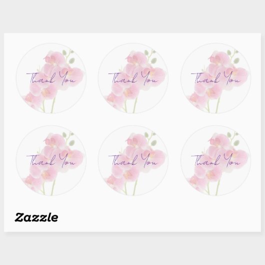 Grote Orchidee Bedankt Stickers (Vel)