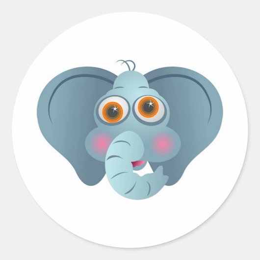 Grote oren ronde sticker (Voorkant)