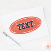  grote ovale logo met aangepaste tekst ovale sticker (Envelop)