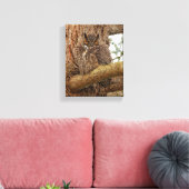 Grote paarden in de Douglas Fir Canvas Afdruk (Insitu (Woonkamer))